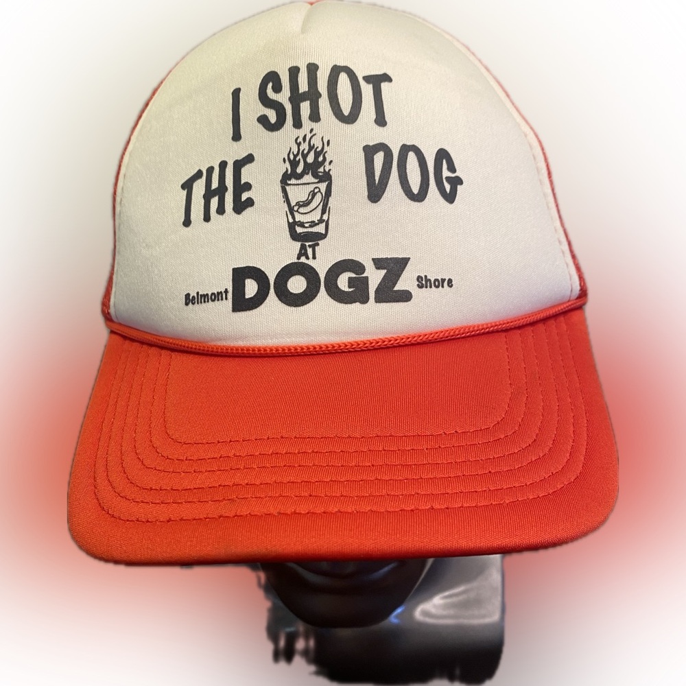 Dogz Bar Hat Cap Snapback White Red Trucker Adjustable Casual Adult Men